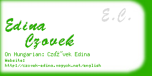 edina czovek business card